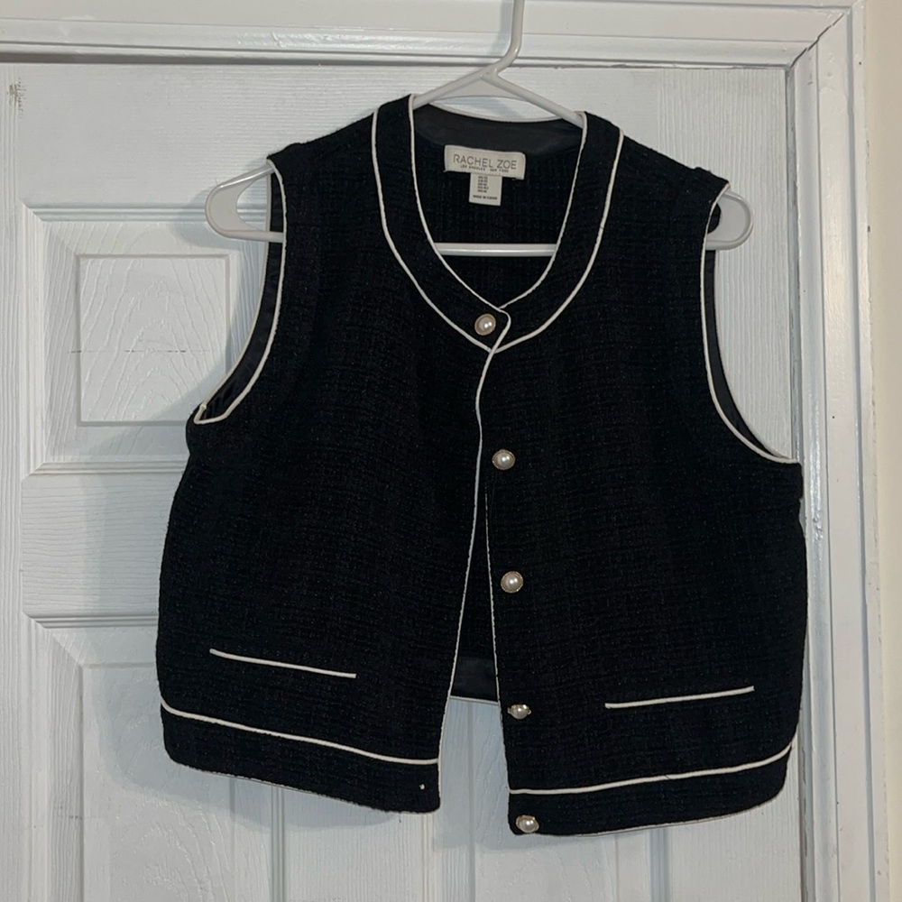 Rachel Zoe Sleeveless Button Up Vest Size 12